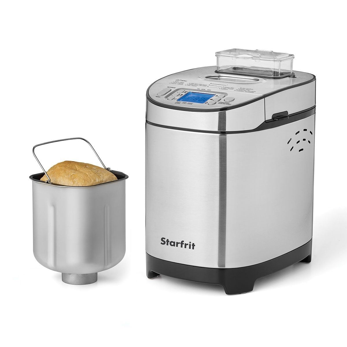 Starfrit Bread Maker with 12 Digital Functions, Stainless Steel, 2lb