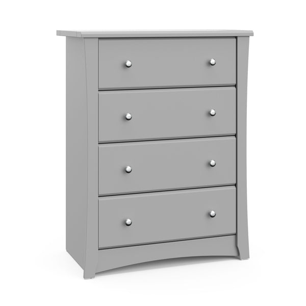 Storkcraft Crescent 4-Drawer Dresser/Chest, Pebble Gray O6
