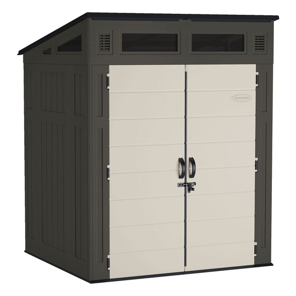 Suncast Modernist Outdoor Storage Shed, Grey, 6-ft x 5-ft O3
