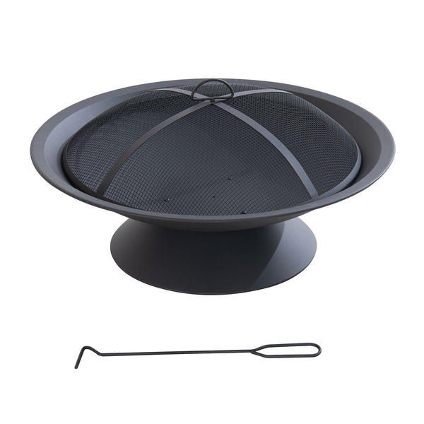 Sunjoy Genesee Round Fire Pit, Black Z2