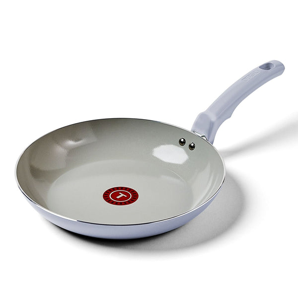 T-fal Viva Ceramic Refresh Non-Stick Frying Pan Set, Calm Blue, 20-cm & 26-cm, 2-pk Y3