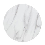 Take Me Home Leo Faux Marble Dining Table Tulip Base