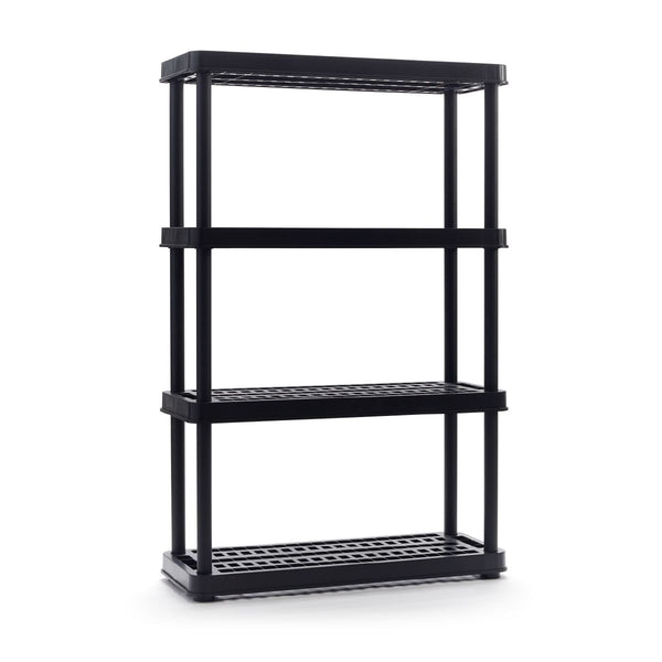 TuffStore 4-Shelf Resin Storage/Shelving Unit, 36 x 14 x 54.5-in, Black L4