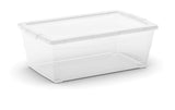 type A Clarity Transparent Storage Box with Lid, 9-L