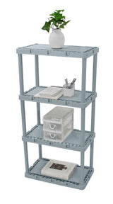 type A Prima Light-Duty 4-Tier Connecting Shelving Storage Unit, Holds up to 220-lb