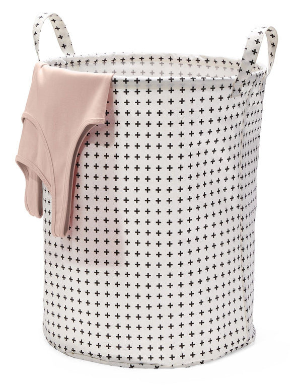 type A Prima Round Collapsible Laundry Hamper, 80-L, Geometric T8