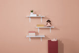 type A Wooden Floating Wall Shelf Board, White, 12 x 24-in