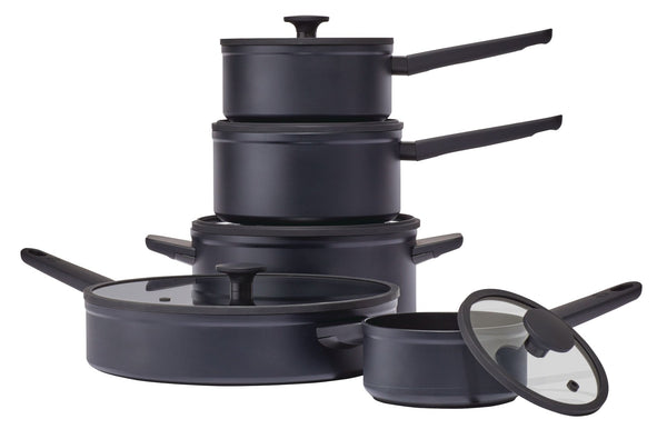 Vida by PADERNO 10-Piece Non-Stick Cookware Set, Black, Vida by PADERNO Non-Stick Cookset, Blue, 8-pc, Vida by PADERNO Aluminum Non-Stick Frypan,... L6