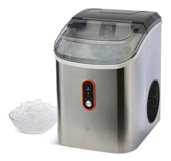 Vida by PADERNO Countertop Soft Nugget Ice Maker, 33-lb Ice/Day, Stainless Steel J3