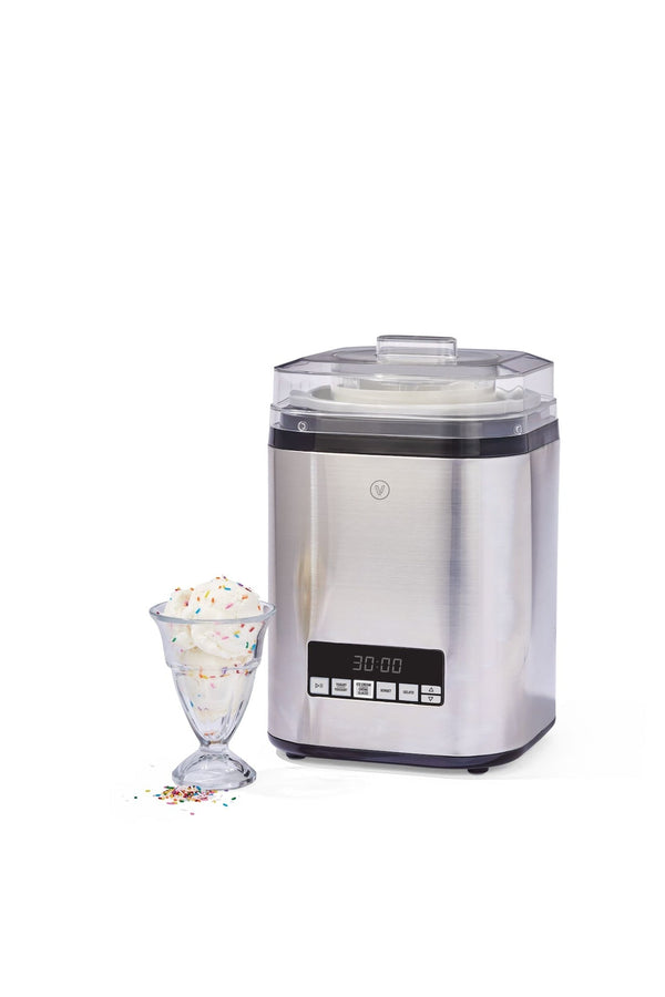 Vida by PADERNO Digital Ice Cream Maker, 4-in-1 Ice Cream & Frozen Treat Maker, Stainless Steel, 1.9-L O1