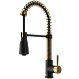 VIGO Brant 19-in Single-Handle Gold/Black Kitchen Faucet