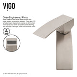 VIGO Duris Vessel Single Handle Vessel Sink Bathroom Faucet with Deck Plate, Brushed Nickel