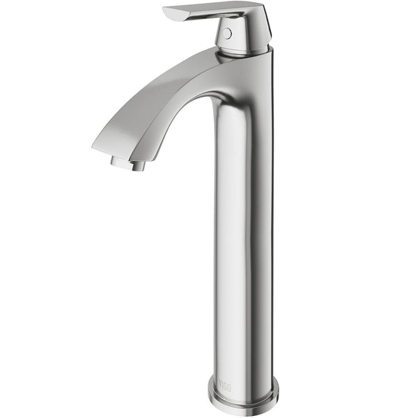 VIGO Linus Single Handle Vessel Sink Bathroom Faucet, Brushed Nickel Z3
