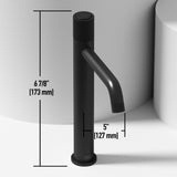 VIGO Magnolia MatteStone White Bathroom Sink/Basin Set with Apollo Faucet and Rectangular Composite Vessel