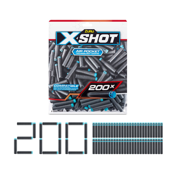 X-Shot Excel Refill Darts Foilbag, 200-pk, Ages 8+ E0