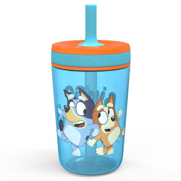 Zak Designs Bluey Kelso Straw Water Bottle for Kids, 50-oz O5