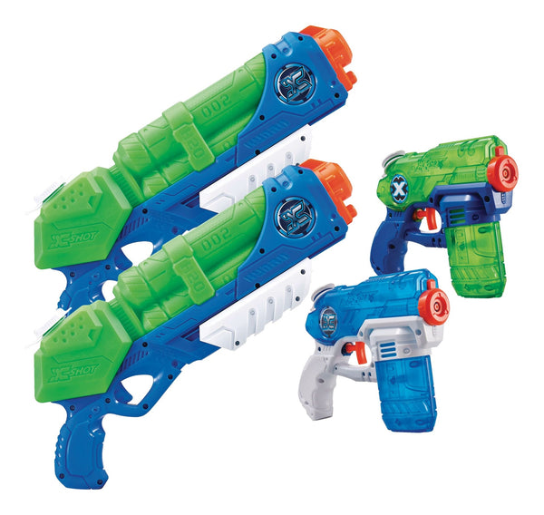 ZURU X-Shot Typhoon Thunder & Stealth Soaker Water Blasters Set, Kids' Toy, Age 5+, 4-pk H1